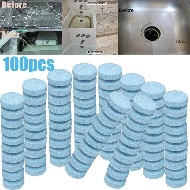 50 Pcs Car Cleaning Tablets for Windshield Fluid - MilesMania
