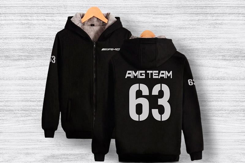 63 AMG TEAM Zip - Up Winter Hoodie - MilesMania
