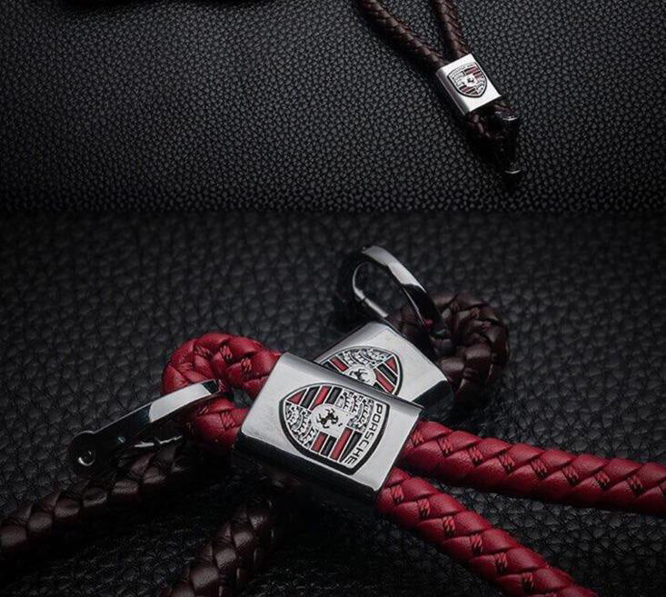 Porsche Leather Key Chain - MilesMania