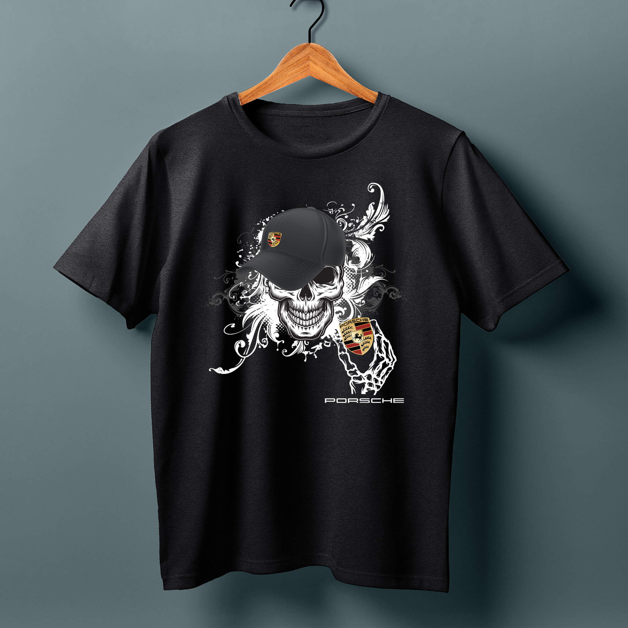 Porsche Skull Premium T-Shirt - MilesMania