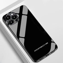 Porsche Black - Edition Tempered Glass Phone Case - MilesMania