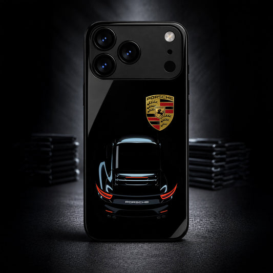 Porsche Tempered-Glass Phone Case